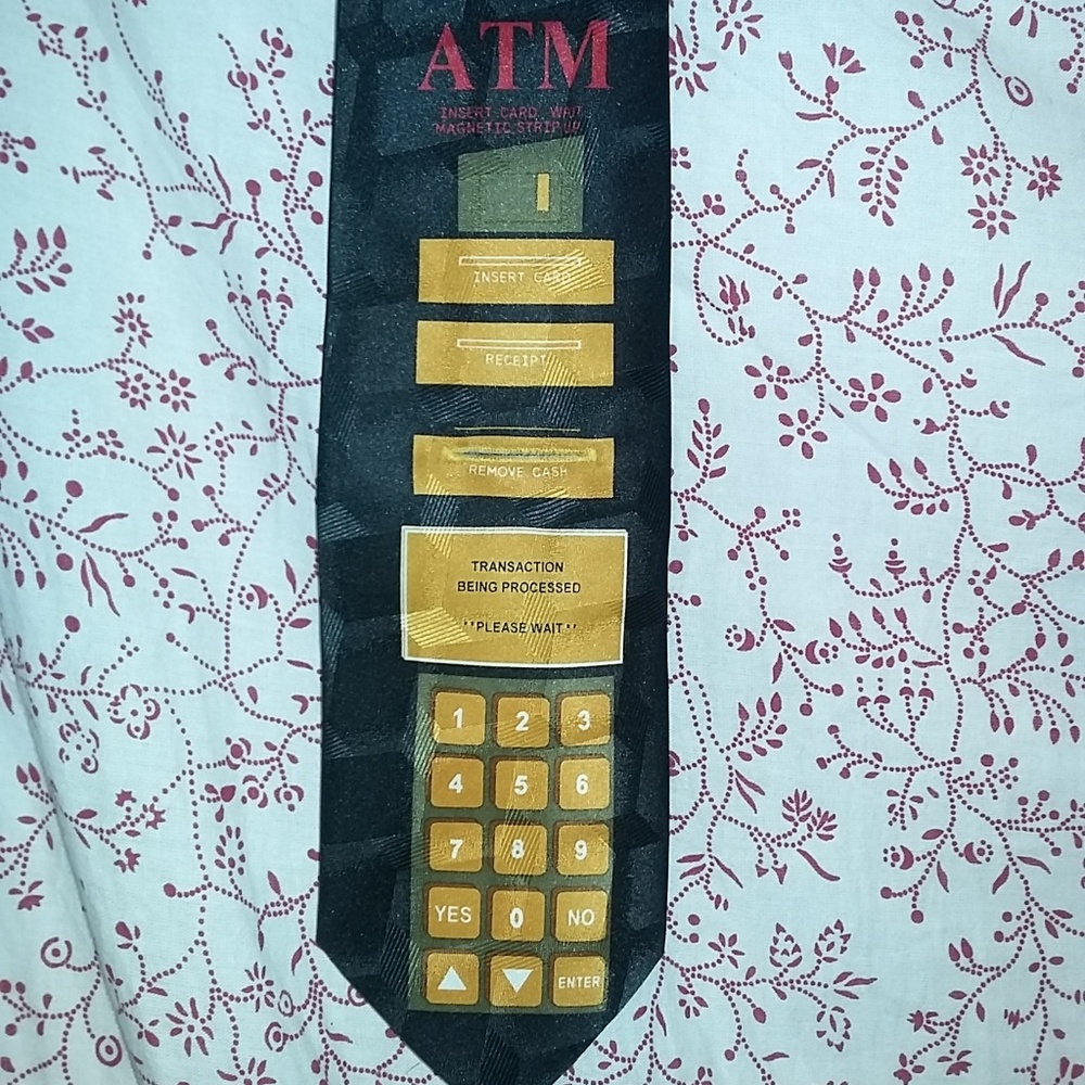 Slice of Life Neckwear ATM Scene US Money Tie